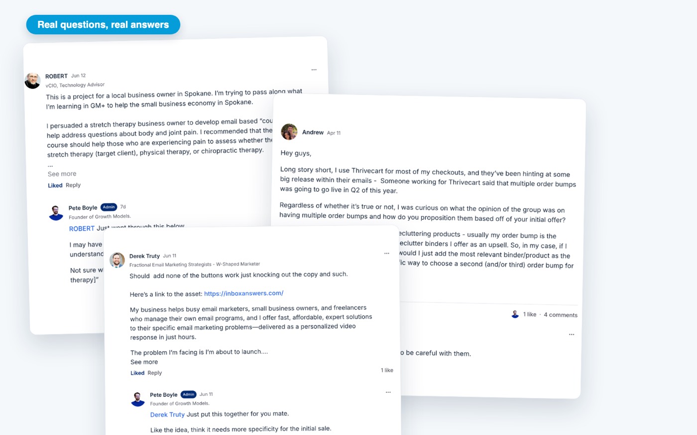 Feedback from the community